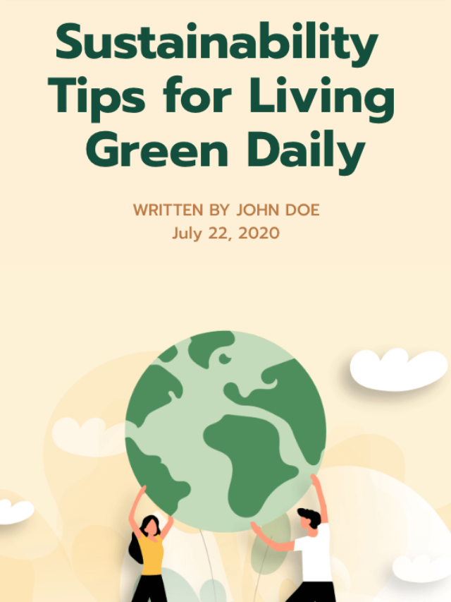 Sustainability Tips for Living Green Daily
